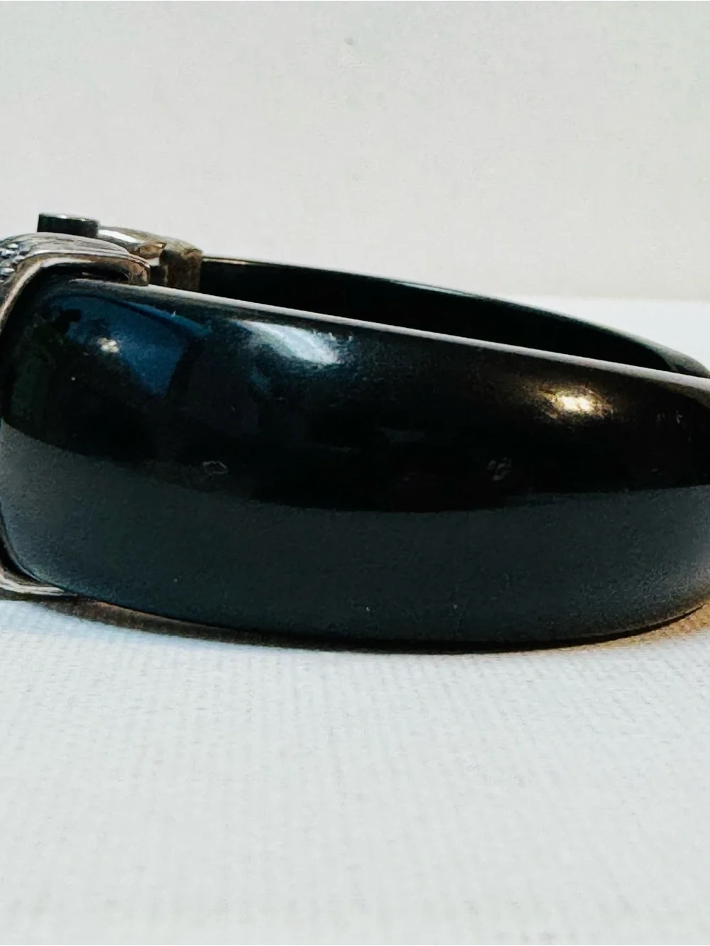 Vintage Vernier Chunky Black Acrylic Women's 6.25